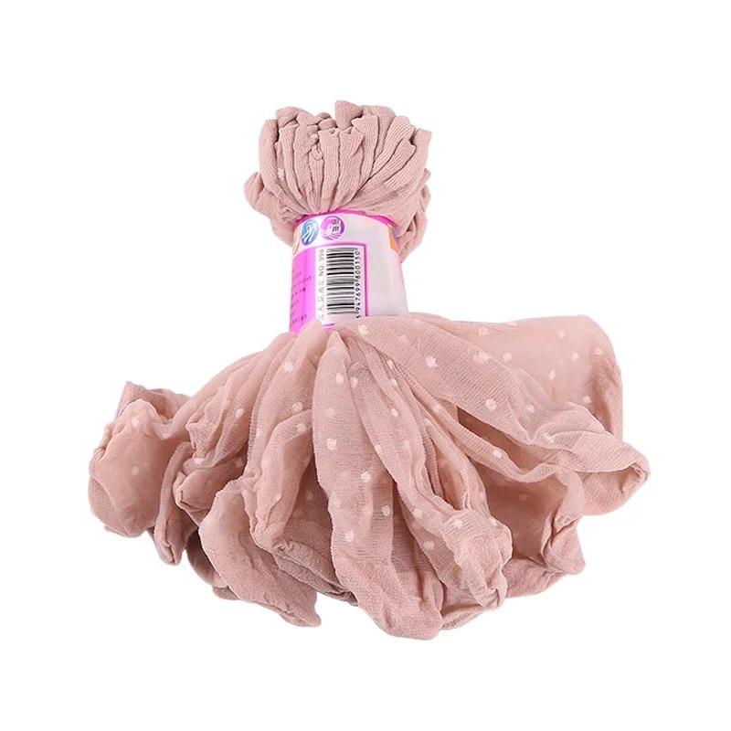 Black Dot Transparent Socks Ultra-thin Elastic Women Crystal Silk Socks Nylon Fashion Ladies Summer Short Ankle Socks