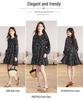 Plus Size Women's Floral Chiffon Dress: Salt-Sweet Autumn Style with Long Sleeves