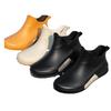 Fashion short rain boots men's versatile outer wear couple water shoes non-slip kitchen rubber shoes waterproof car wash shoes women