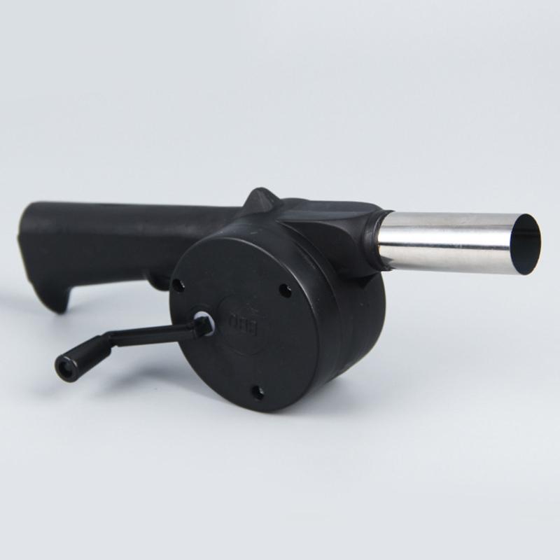 Portable Barbecue Blower Hand Crank BBQ Fan Small Manual Air Blower for Outdoor Barbecue, Camping and Hiking Picnic