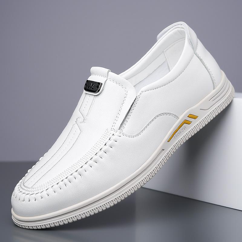 Soft Leather Fashion Casual Driving Shoes for Men 2025 Spring Autumn New Designer Shoes Male Anti-slip Men's Loafers