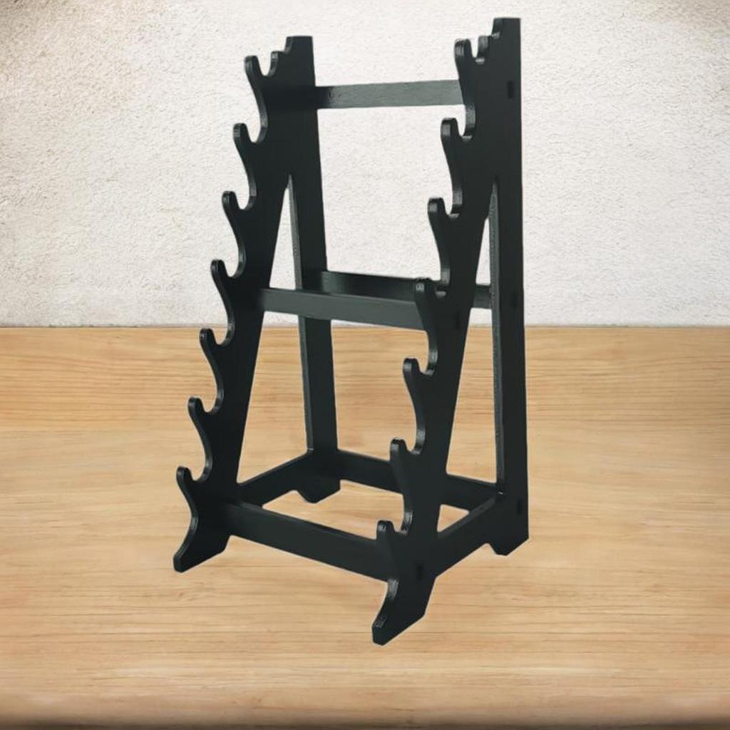 8-tier Katanas Model Stand Desktop Wooden Mini Katanas Toys Support Portable Sword Display Rack for Anime Lovers 11x 10.5x22 Cm