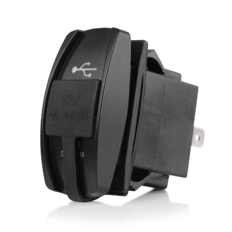 12V 24V 3.1A Car Motor Dual USB Socket Phone Charger Port Power Adapter LED Display