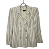 GIORGIO ARMANI Ivory Striped Double Breasted Jacket Jacket 46 IvoryUsed