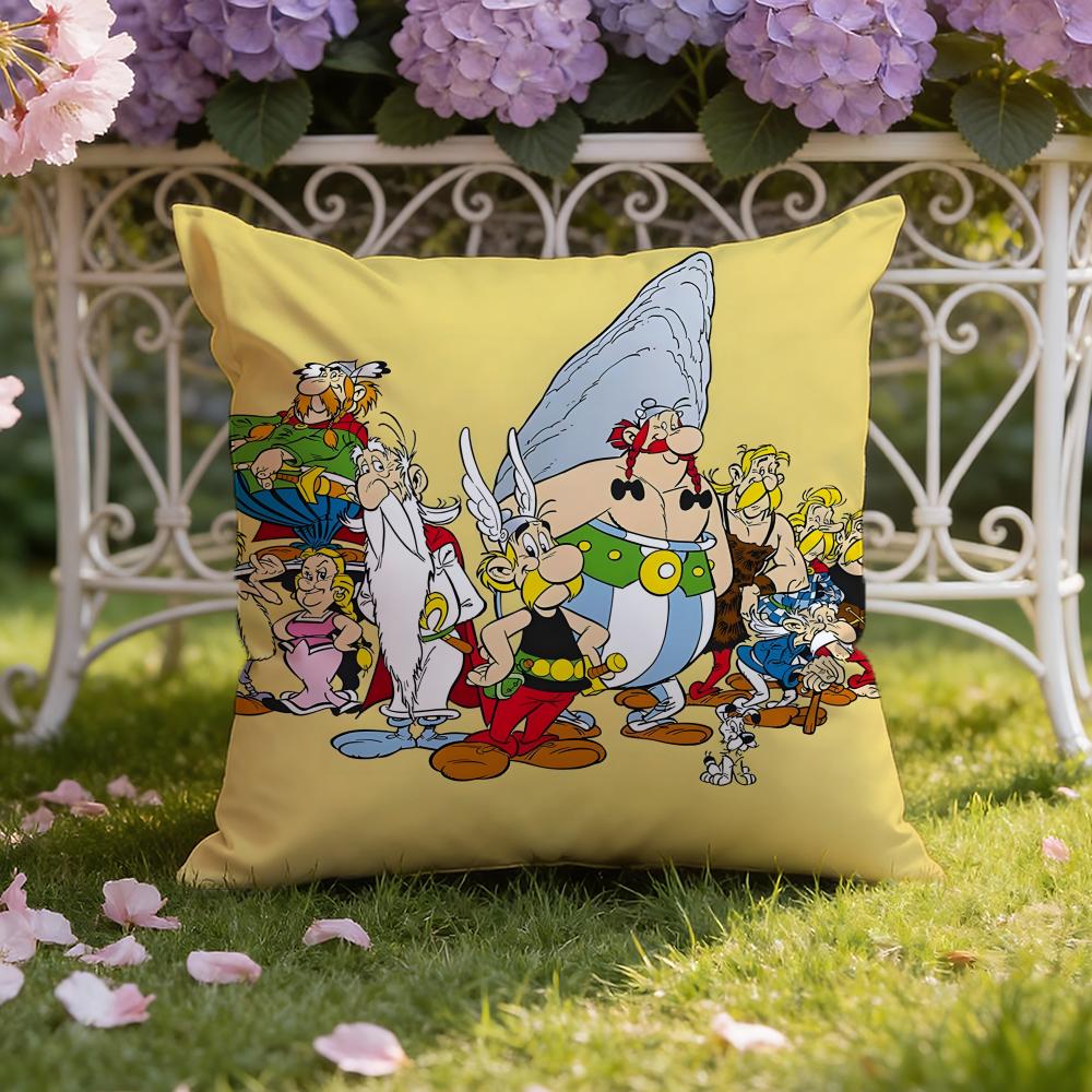 Federa Cuscino Anime A-Asterix Copricuscino Doppia Scena per Casa e Auto: Reversibile per un Comfort Premium