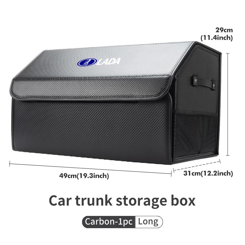 Leather Car Trunk Storage Box Foldable Space Saving Organizer For Lada Niva Vesta 4X4 Samara Kalina Largus Priora Granta WW18