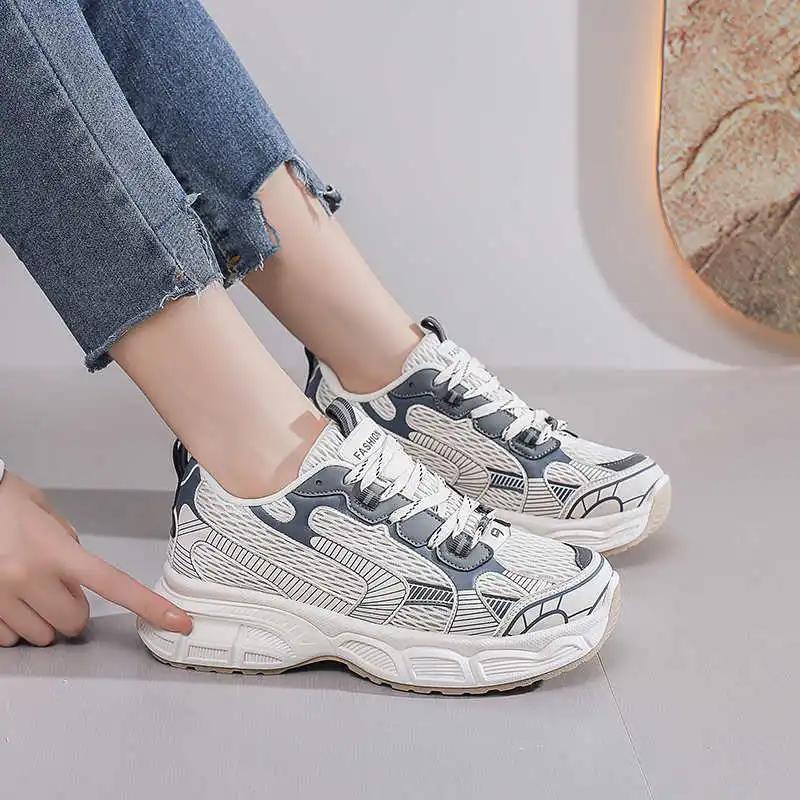 Big Sole With Ties Lace-up Sneakers Golf Colorful Women Shoes Loafer Women Sport Tenni Importers Runings First Degree Brand
