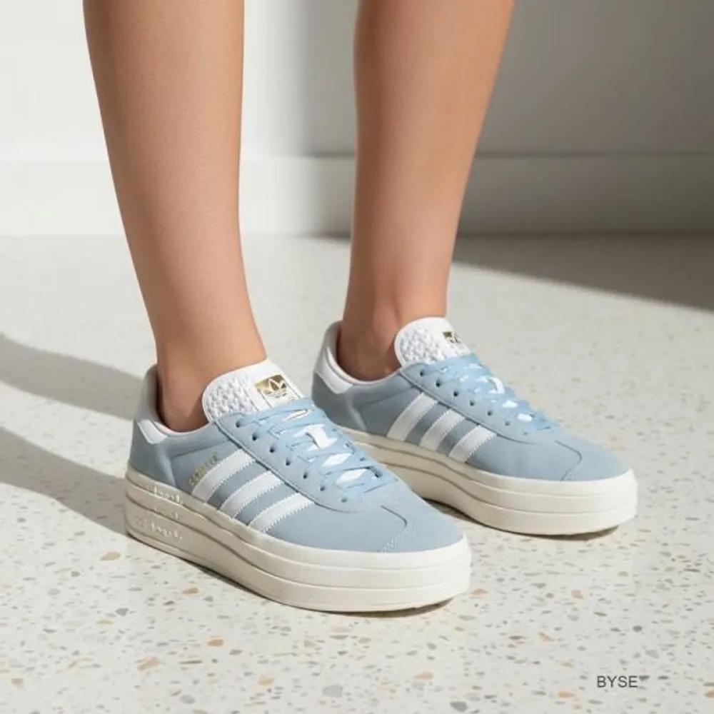 Adidas Gazelle Bold Clear Sky White Sneakers 471806