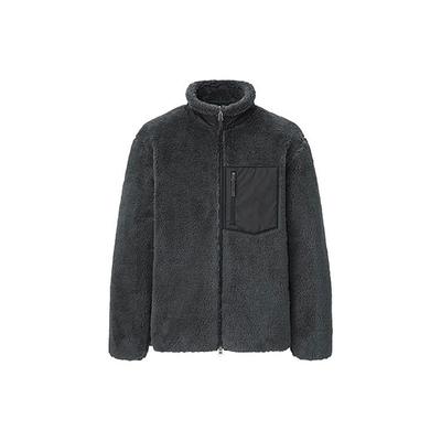 Fleece Long Sleeve Jacket Men Jackets Dark-Gray 440595-08