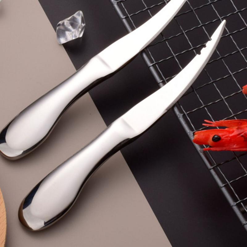 Crawfish Peeler Tool Stainless Steel Crawfish Deveiner Fish Cleaning Tool Fish Descaler Kitchen Gadget Nail Protection For Home