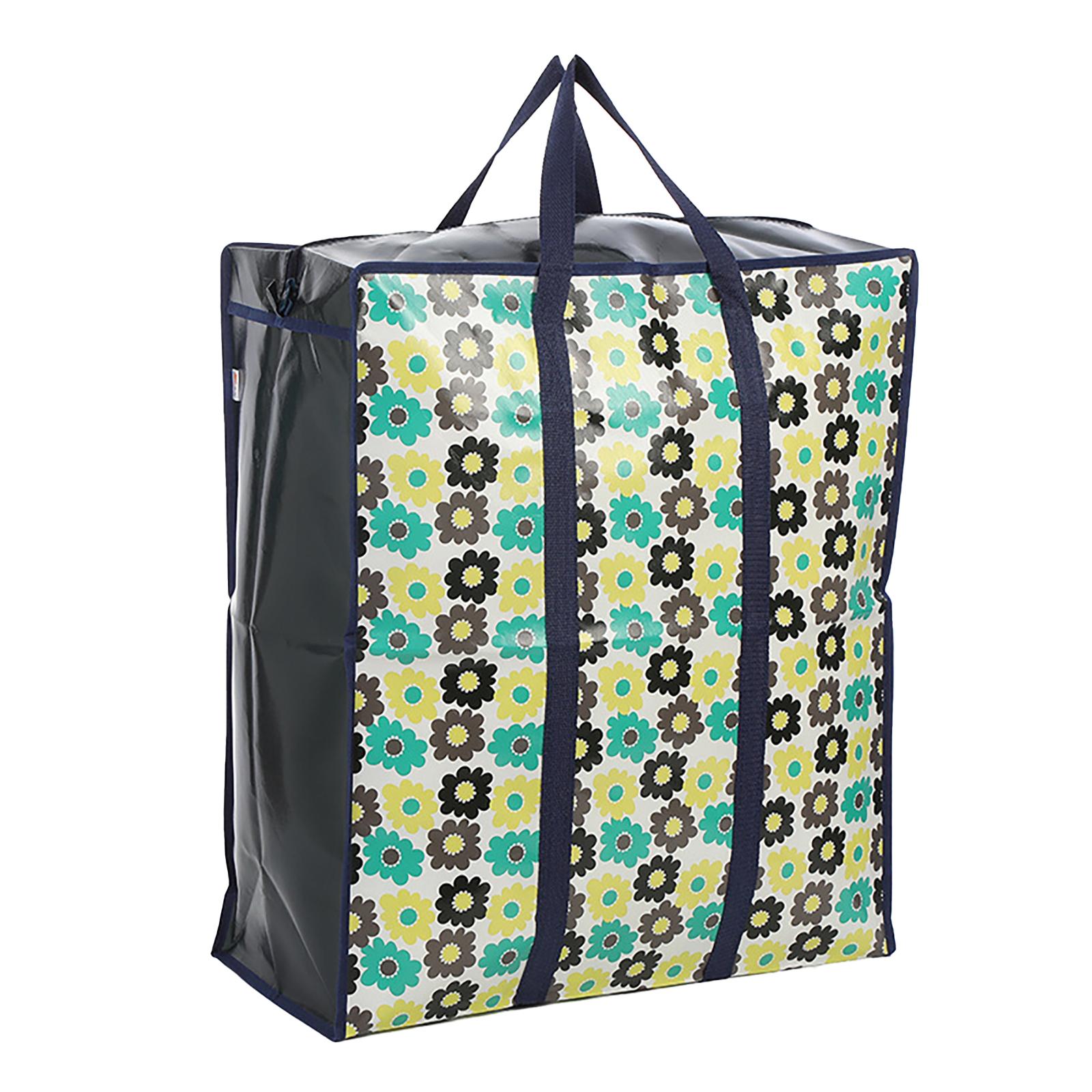 

Multipurpose Fabric Storage Bag Spacious Fabric Handbag for Clothes and Bedding Storage with Zippers Closure