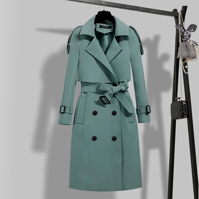 Trench Coat Women's Medium and Long 2026 Autumn Clothing New Korean Version Slim-fitting Waist and Thin Atmosphere Women's Spring and Autumn Coat