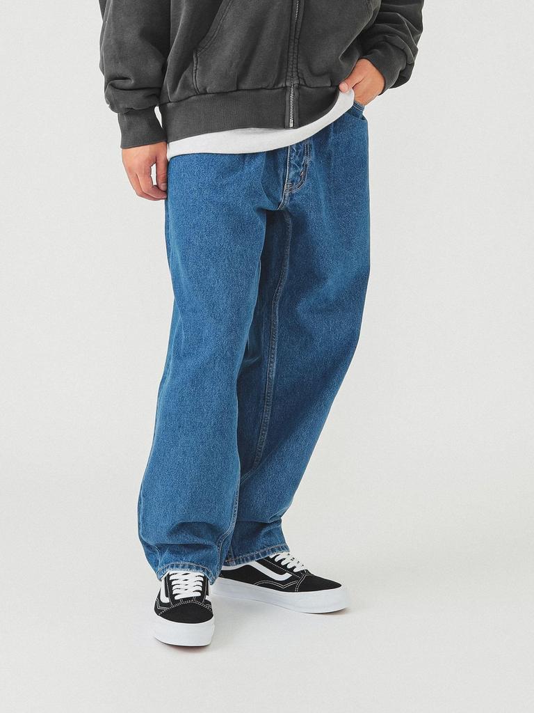 Beams Wide Tapered Denim Indigo Size 11211131791 Men's Jeans, (Used), XL,