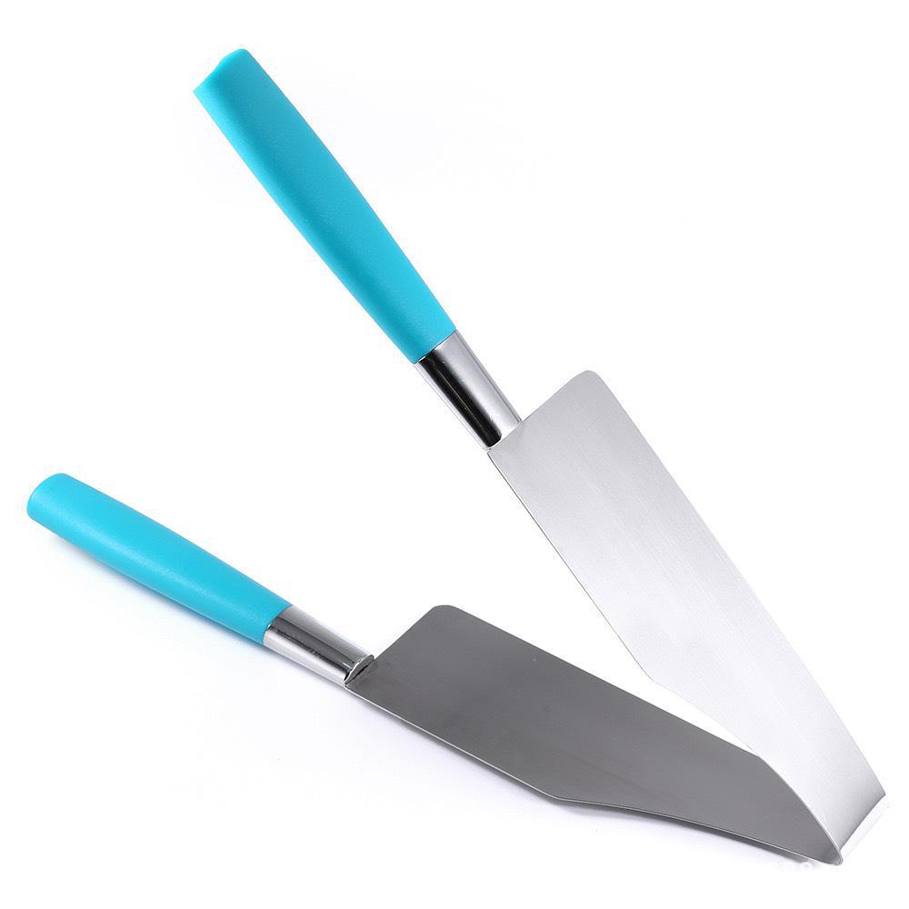 

Різак для тортів і інструмент для перенесення з нержавіючої сталі синій