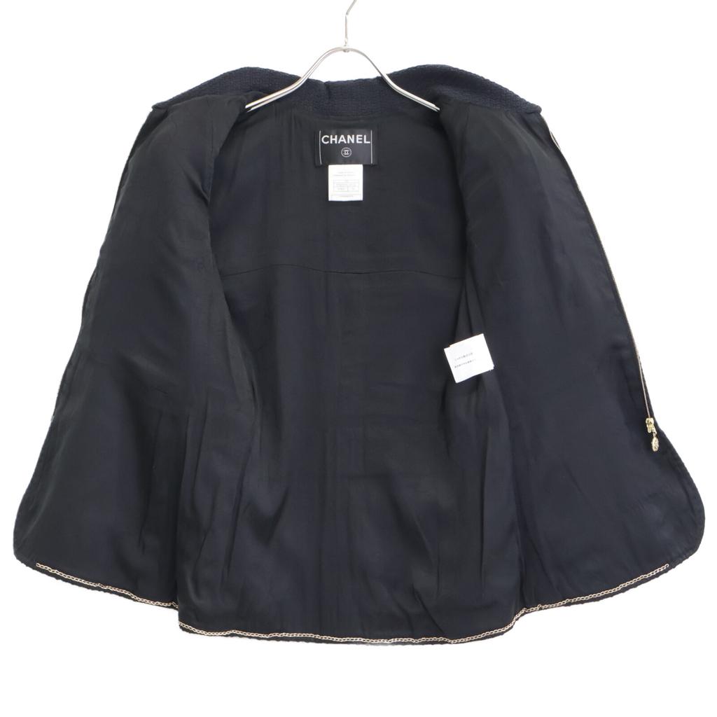 CHANEL 07P P30569V20732 CC Button French Sleeve Tweet Jacket Jacket 36 NavyUsed