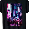 Men's Retro Mini Tokyo Night Scene T-shirt - Neon Japanese Street Art Pattern Men's T-shirt Summer New Unisex Casual T-shirt