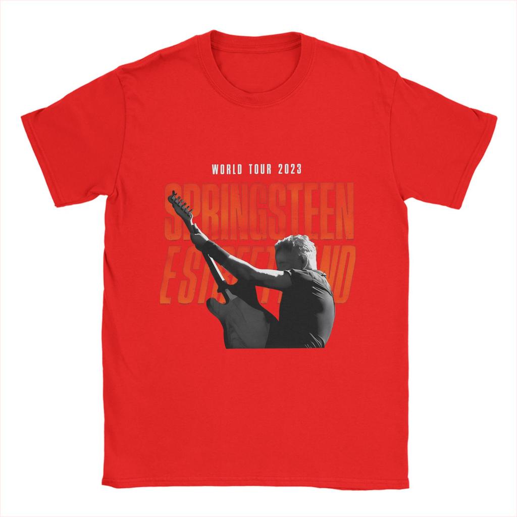 Casual Vintage Heavy Metal   T-Shirts for Men Crew Neck Pure Cotton T Shirts Bruce Springsteens Short Sleeve Tees Unique Clothes