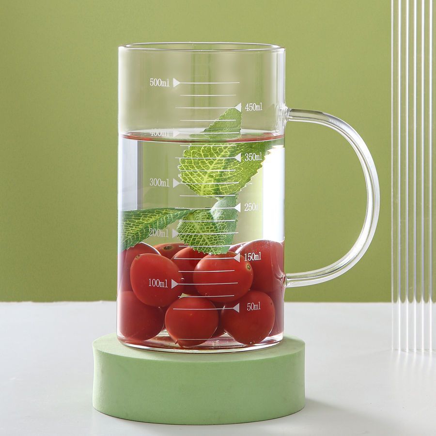 High Borosilie Glass Cup with Sc Large Capaci 000ml Tea Brewing Cup Heat Resistant Lid Included Home Use Water Cup