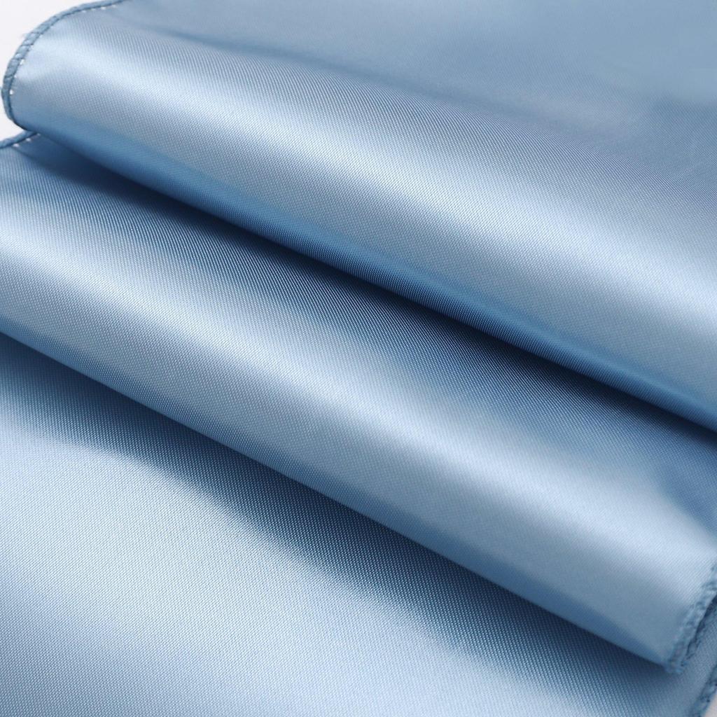 High-Density Satin Table Runner for Weddings & Banquets - Solid Color Polyester Table Decoration