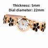 Fashionable Multi Color Women's Quartz Watch Five-Leaf Flower Small & Delicate Ladies Watch Floral Design Watch Perfect Gift