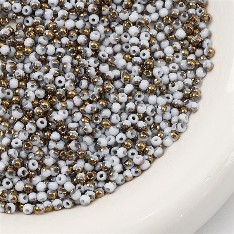 Стеклянные бисерные бусины 4 мм, золотой градиент, для изготовления заколок, браслетов и ожерелий своими руками