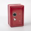 Mini Metal Piggy Bank with Password Combination Lock & Key Portable Small Money Safe for Kids Student Dorm Storage Use