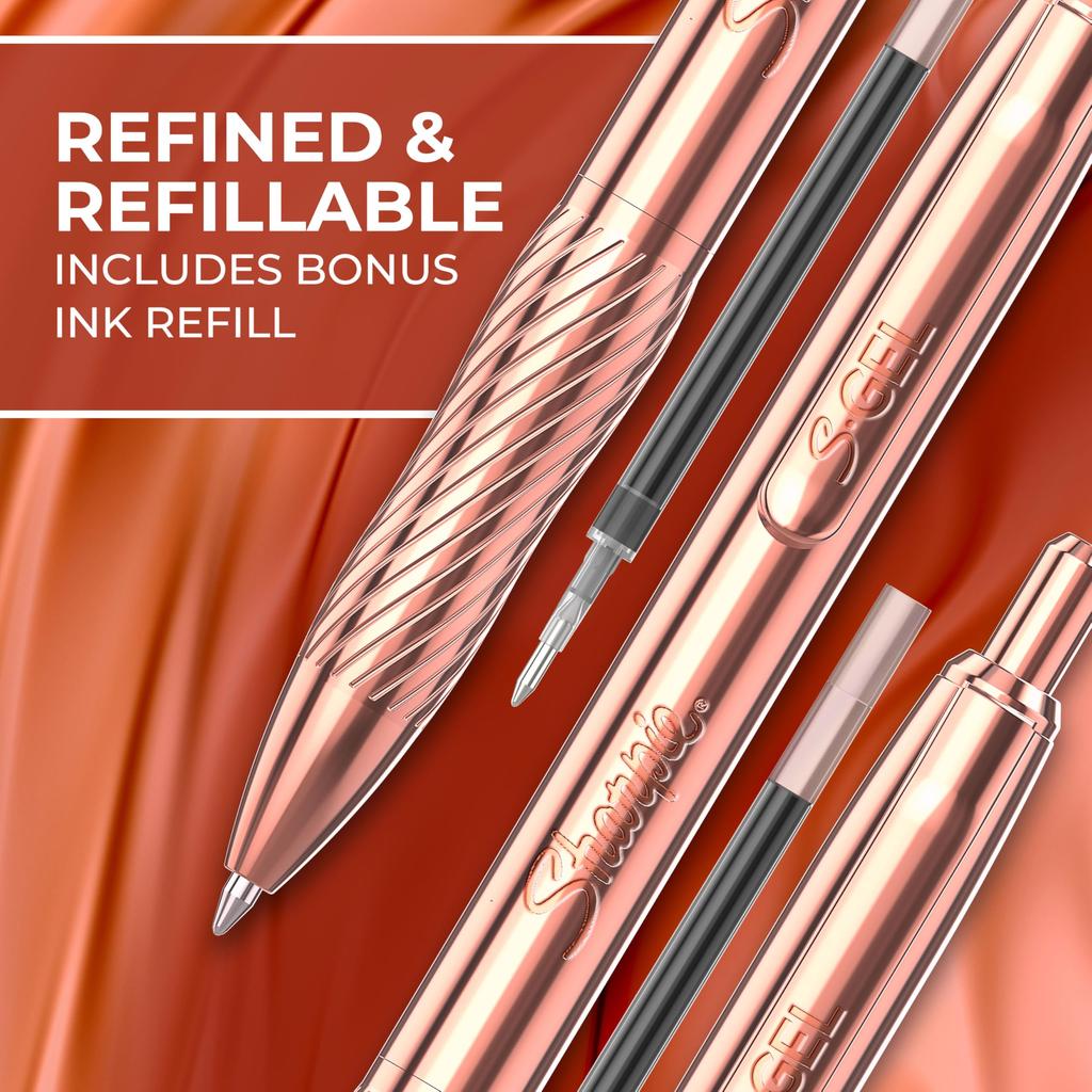 Sharpie S Gel Copper Black Ink Gel Pen 2214552 0.7mm