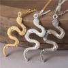 Collar de Animal de serpiente de estilo sin género, regalo minimalista para mujer, collar de suéter con colgante de serpiente Punk