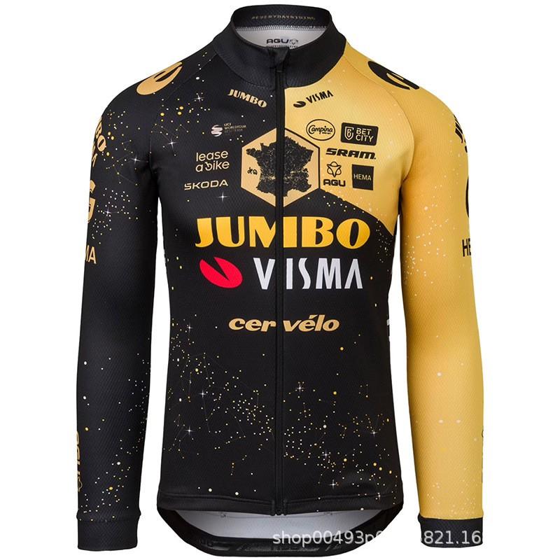 Mens Long Sleeve Cycling Jersey Bib Shorts Set Breathable Quick Dry Road Bike Apparel XS