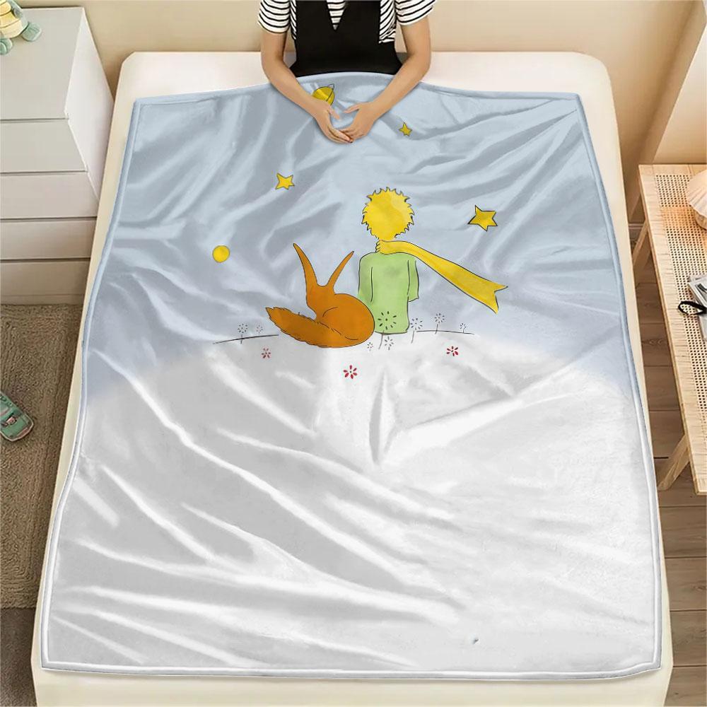 1PC Little Prince Bloom Blanket, High quality Comfortable for All Seasons, Home Decor, Warmth and Comfort