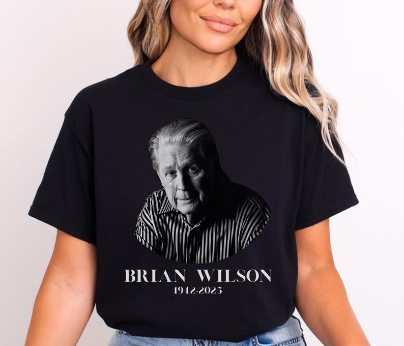 Rip Brian Wilson Brian Wilson 19422025 TShirt Rememberance Shirt Rest In Peace Shirt Commemorative Shirt Tribute Tee