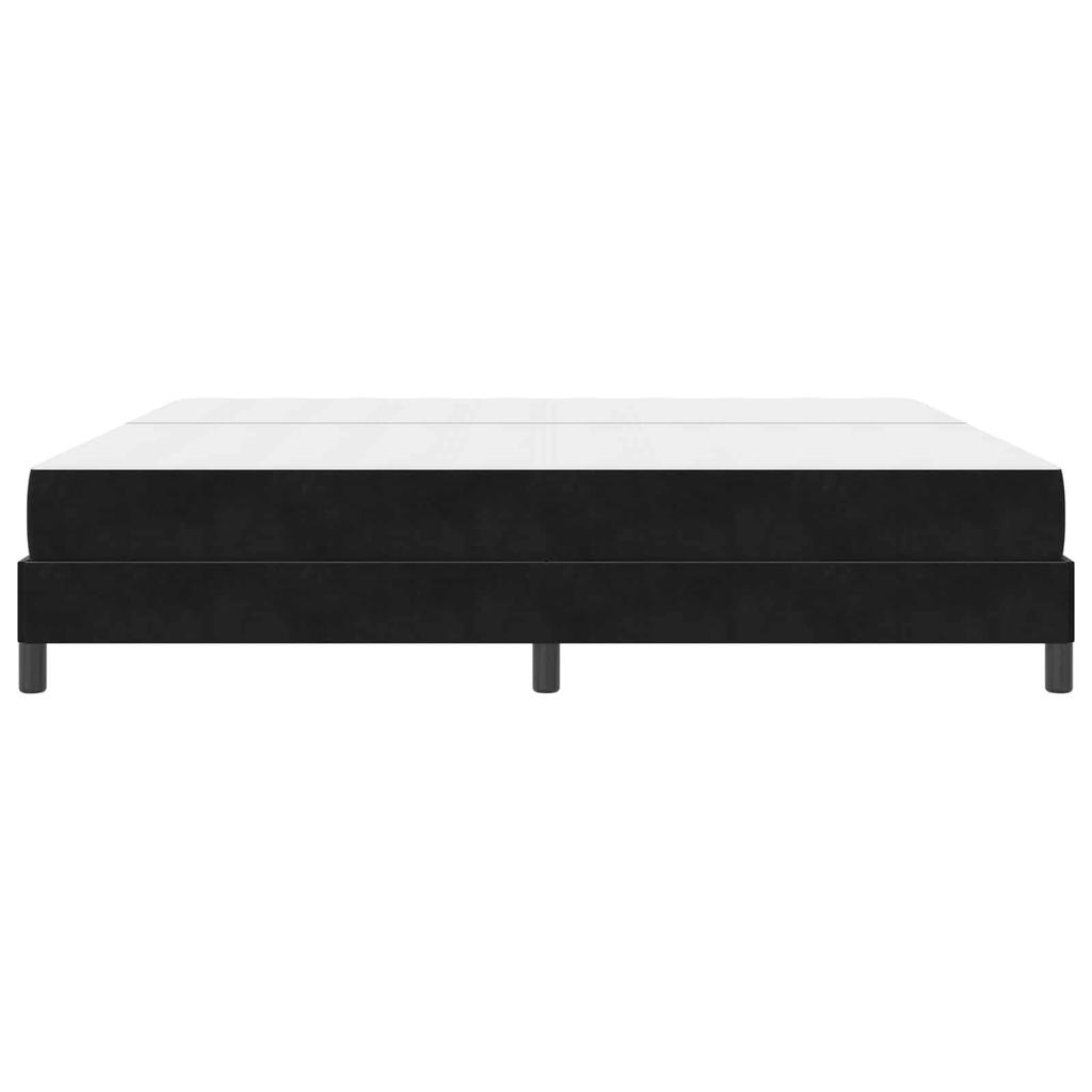 Box Spring Bed with Mattress Black 200 x 200 cm Fabric