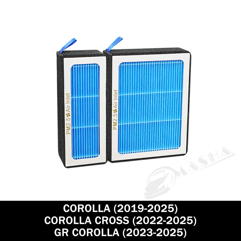 For Toyota Corolla 2009-2025 HEPA Activated Carbon Air Filter Air Conditioner Filter Element Replacement Kit Car Accessories