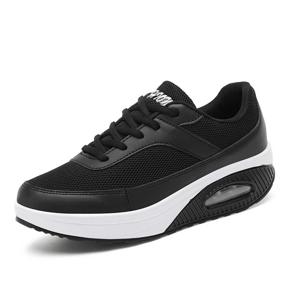 Fashion High Wedge Large Size Women Lace-up Boots Long Shoes Shoes Due To 35 Sneakers Sports Gym Design Boty Sneakeres All Brand