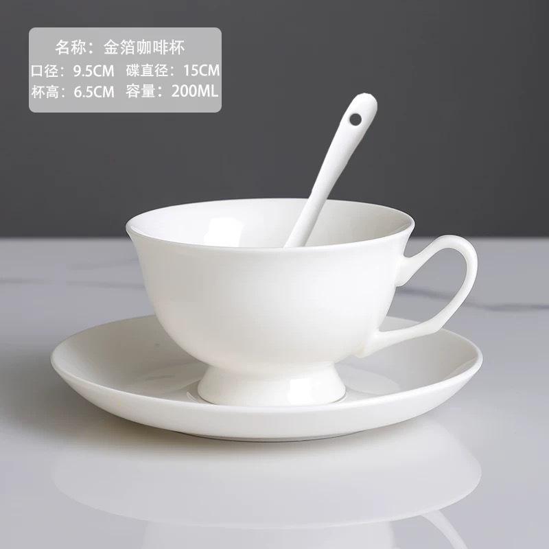 Ceramic coffee cup set handpainted goldpainted English cup saucer hotel coffee milk tea cup