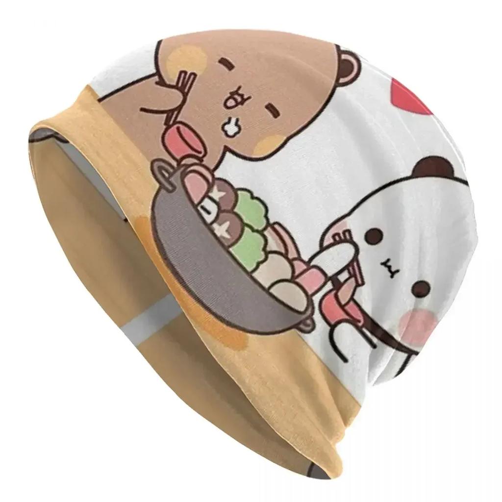 Bubu Dudu  Panda Bear Hugs Love Skullies Beanies Hats Warm Autumn Winter Outdoor Cap Knitted Bonnet Caps for Unisex Adult