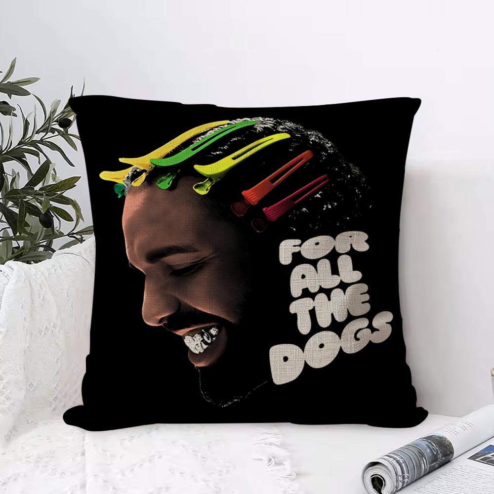 Drake Cushion Cover Breathable Linen Pillow Cover Skin-Friendly Home Decor Pillowcase With Hidden Zipper
