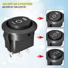 10PCS Round KCD1 Rocker Switch 12V 3 Pin 3 Position On Off On DC Circle Toggle Switch With Wires For Auto Car Boat-A87Q