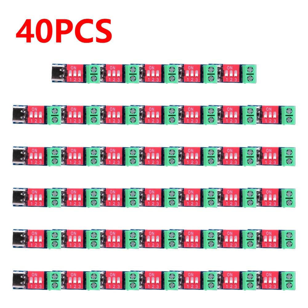 PD Fast Charging Test Board 5-20V Adjustable PD Trigger Board Module USB Type-C 100W Voltage Connetor Power Supply Accessories