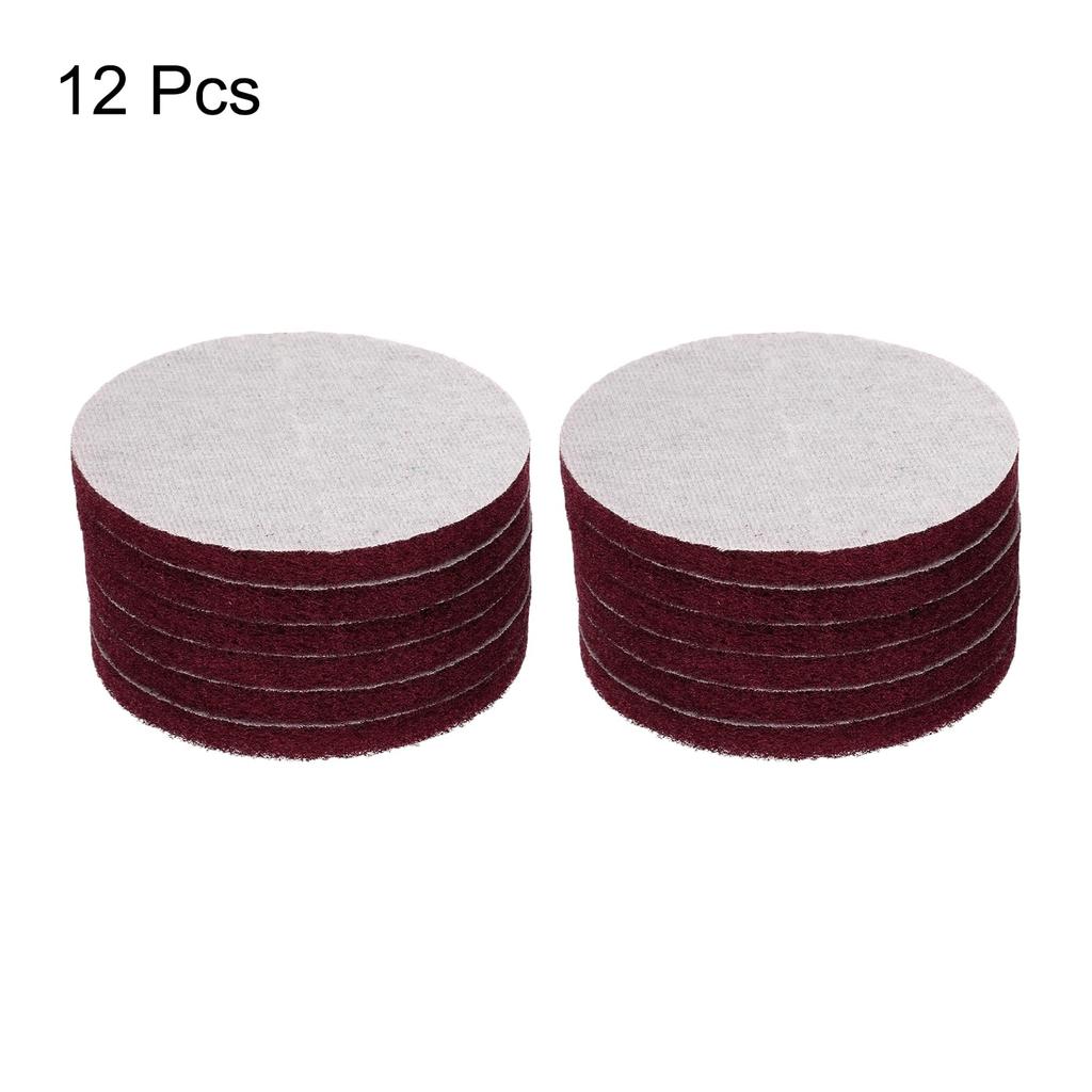 uxcell 20pcs Scrubber Scouring Pads 500 Grit Drill Power Brush Hook and Loop Surface Conditioning Discs Drill Scuffing Discs Scrub Pads for Home