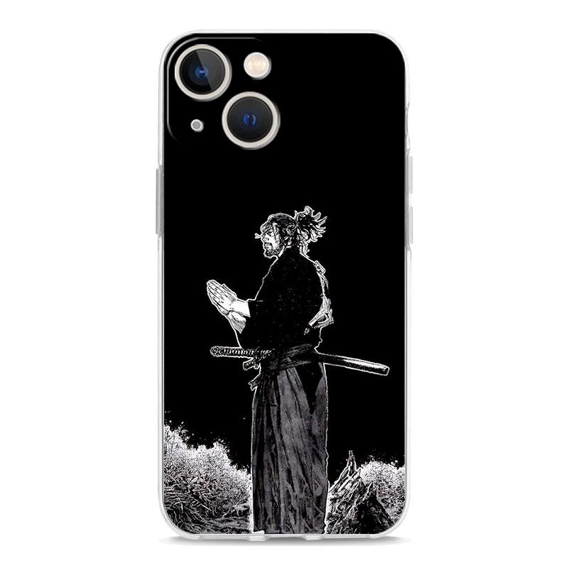 Japanese Bushido Samurai Transparent Phone Case For iPhone 15 16 14 13 12 11 Pro XS X XR SE 7 8 Plus Clear Lens Protect Cover
