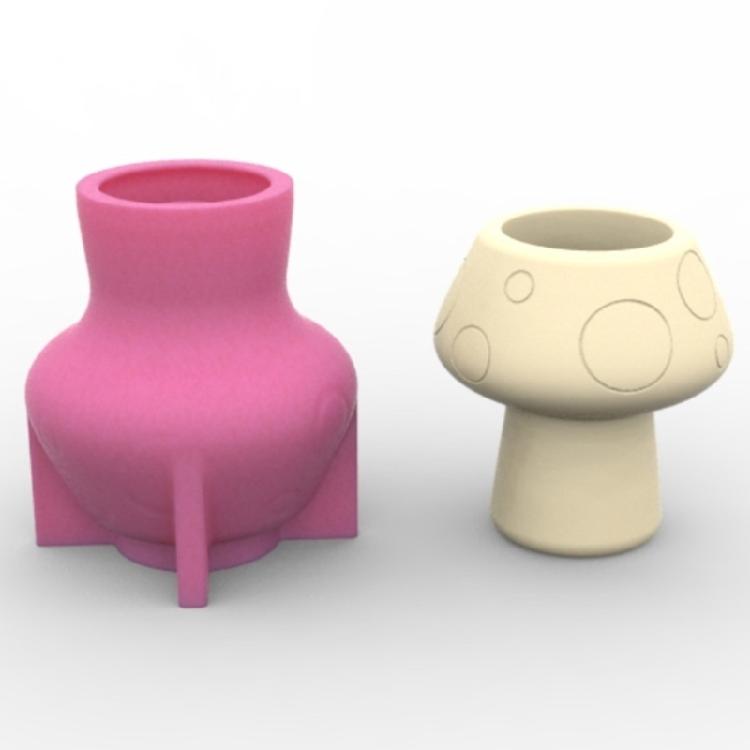 Elegant Mushroom Shaped Sturdy Silicone Flower Pots Mould Tool Must Have Accessory for Home Use Resin Art Enthusiasts