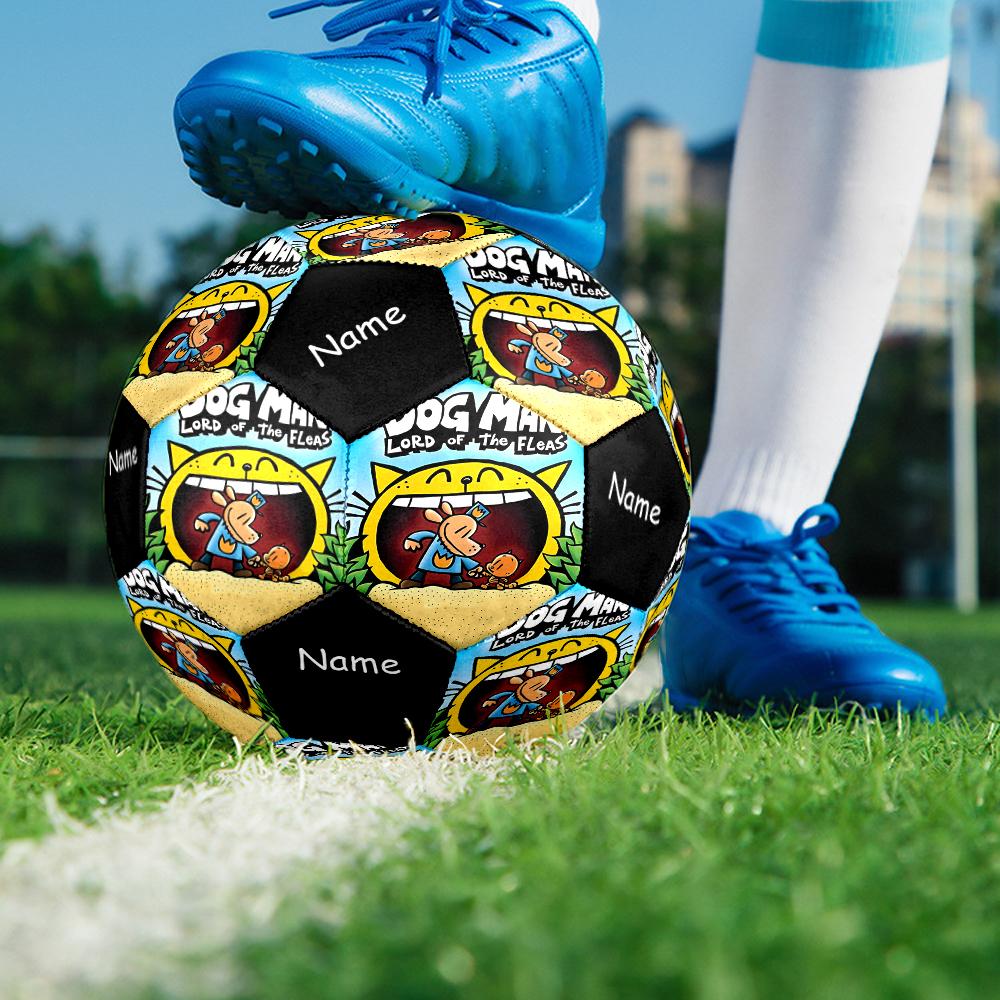 Custom Name Dog Man Theme Size 5 Soccer Ball, Suitable for Both Indoor and Outdoor Matches, a Gift Suitable for Everyone.