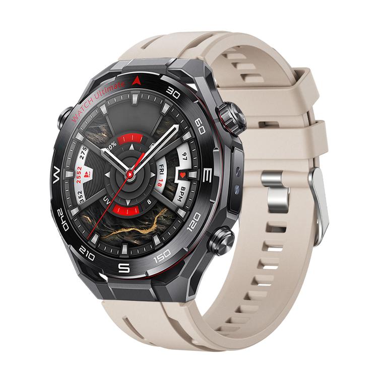 Silver‑Pin‑Buckle Single‑Color Soft‑Silicone Watch‑Band Strap, Adjustable Wrist‑Bracelet Accessory For Huawei Watch Ultimate 2