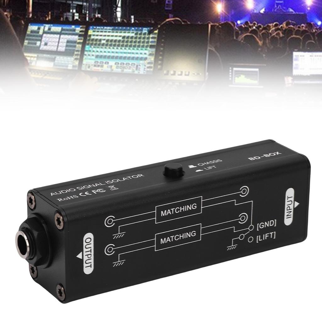 Portable 6.35MM Ground   Isolator Professional Hum   Sound Signal Isolator Noise Filter for Car Home Sound System