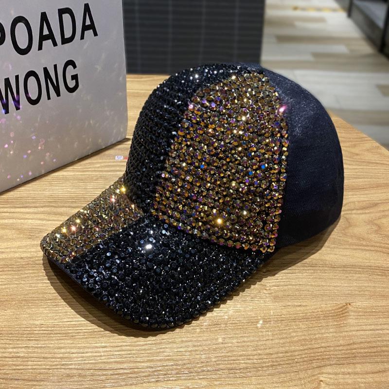 Handmade Diamond Studded Duckbill Cap Korean Style Trendy High-Quality Children'S Fashionable Face Enhancing Small Baseball Cap