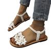New flat-bottomed flower word large size shoes size 43 bohemian sandals wish