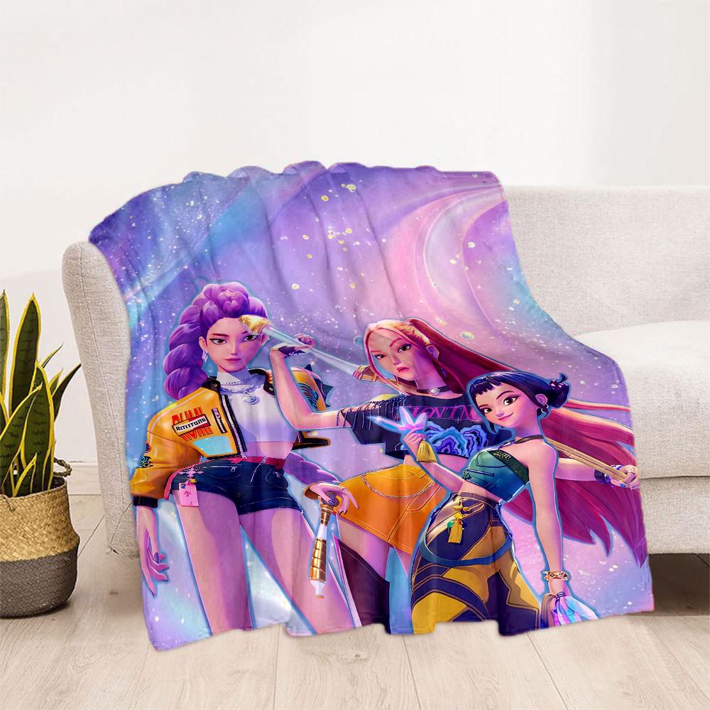 K-pop Demon Hunters Blanket Soft & Cozy Suitable for Sofa Office Chair Seaside for All Occasions Stylish Decor Best Holiday Gift for Friends Family