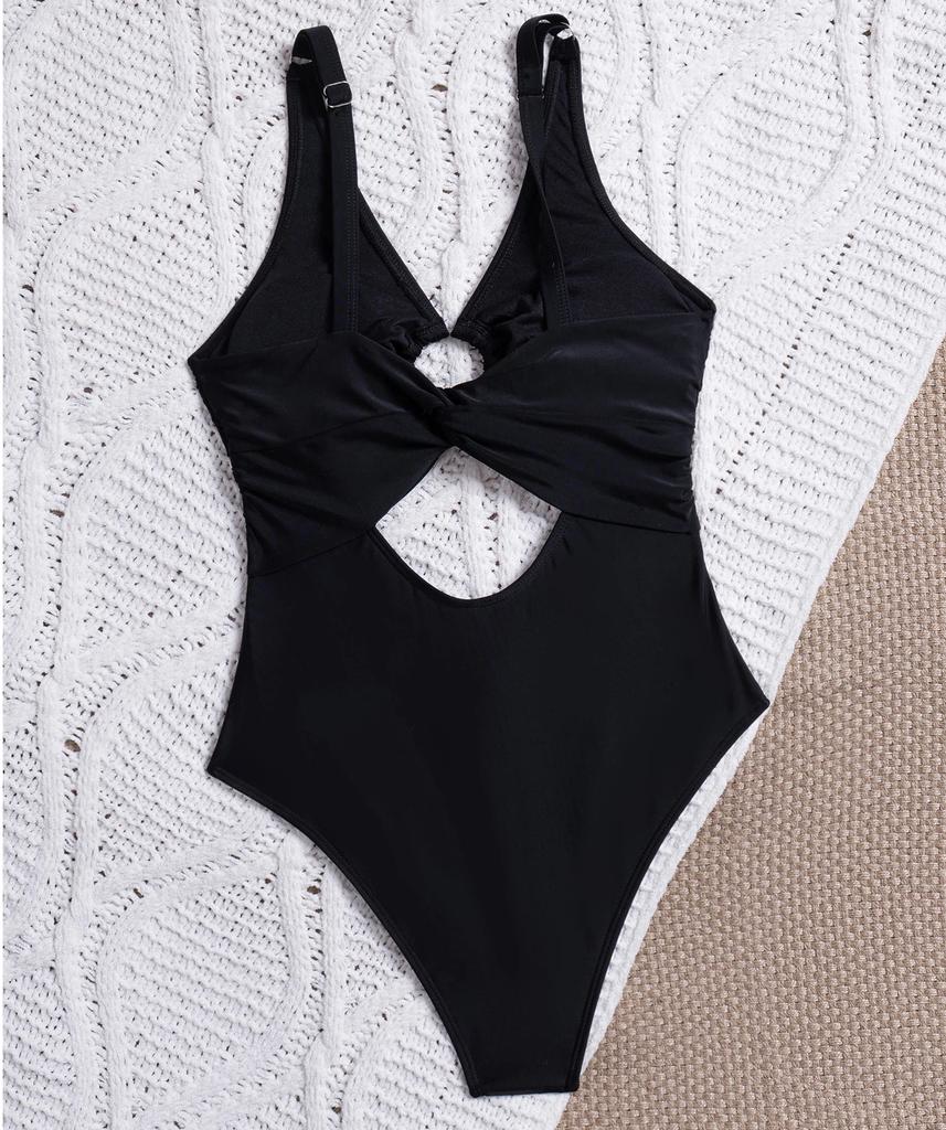 Women's Swimsuit Black One-piece Hollow Sexy Backless Swimsuit Bikini Beachwear