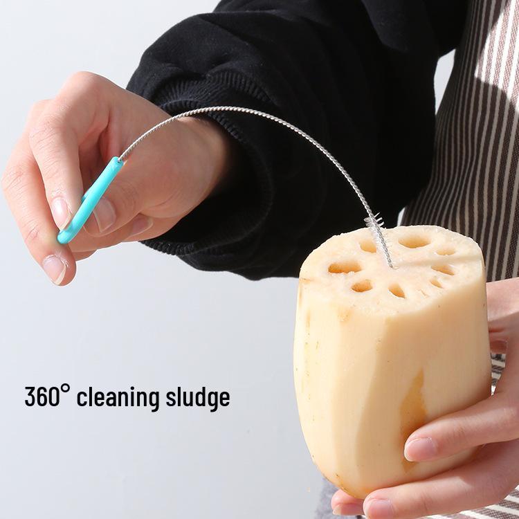 Lotus Root Hole Cleaning Brush – Fine Brush for Lotus Holes, Baby Bottles, Straws, and Icing Tips.
